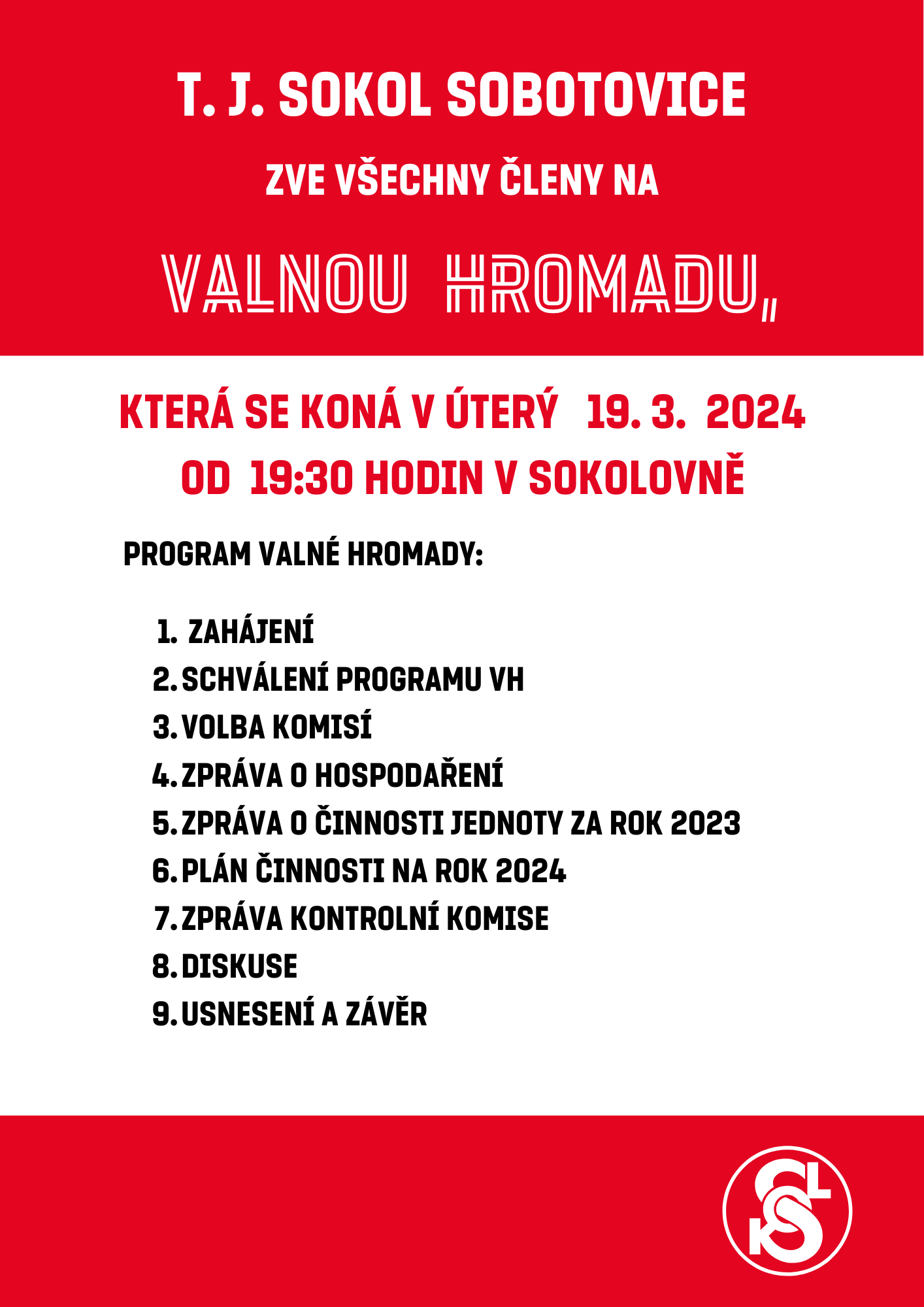 Valná hromada 2024 - Sokol Sobotovice